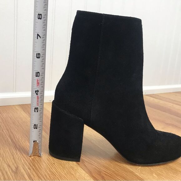 THURSDAY BOOT CO Highline Black Suede Ankle Bootie‎ Chunky Heel Size 5.5 - Picture 15 of 15